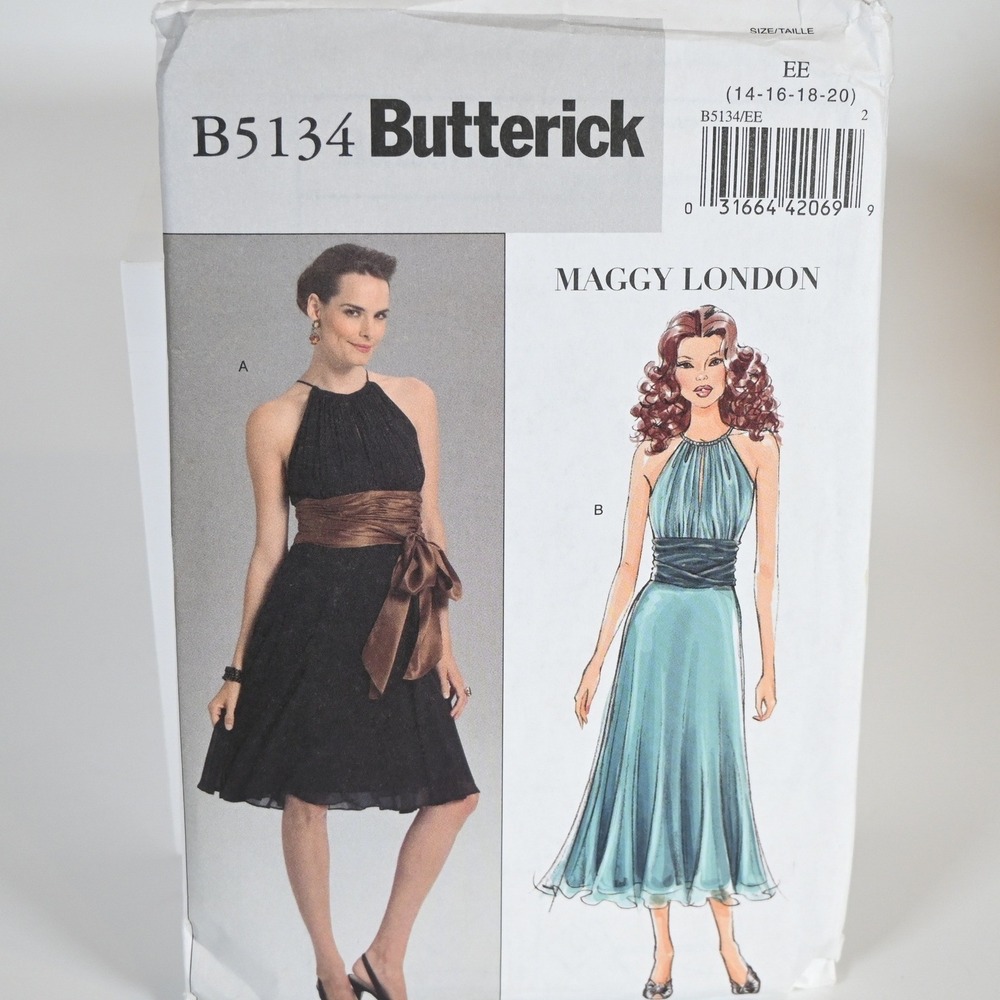Butterick 5134 Sewing Pattern Misses 14-20 Dress Uncut Factory Folded